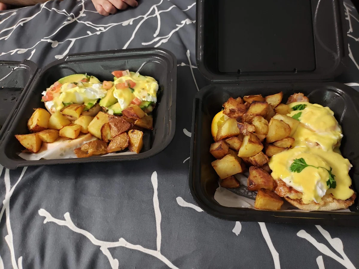 Baja Bennie and Peameal Bacon Eggs Benedict