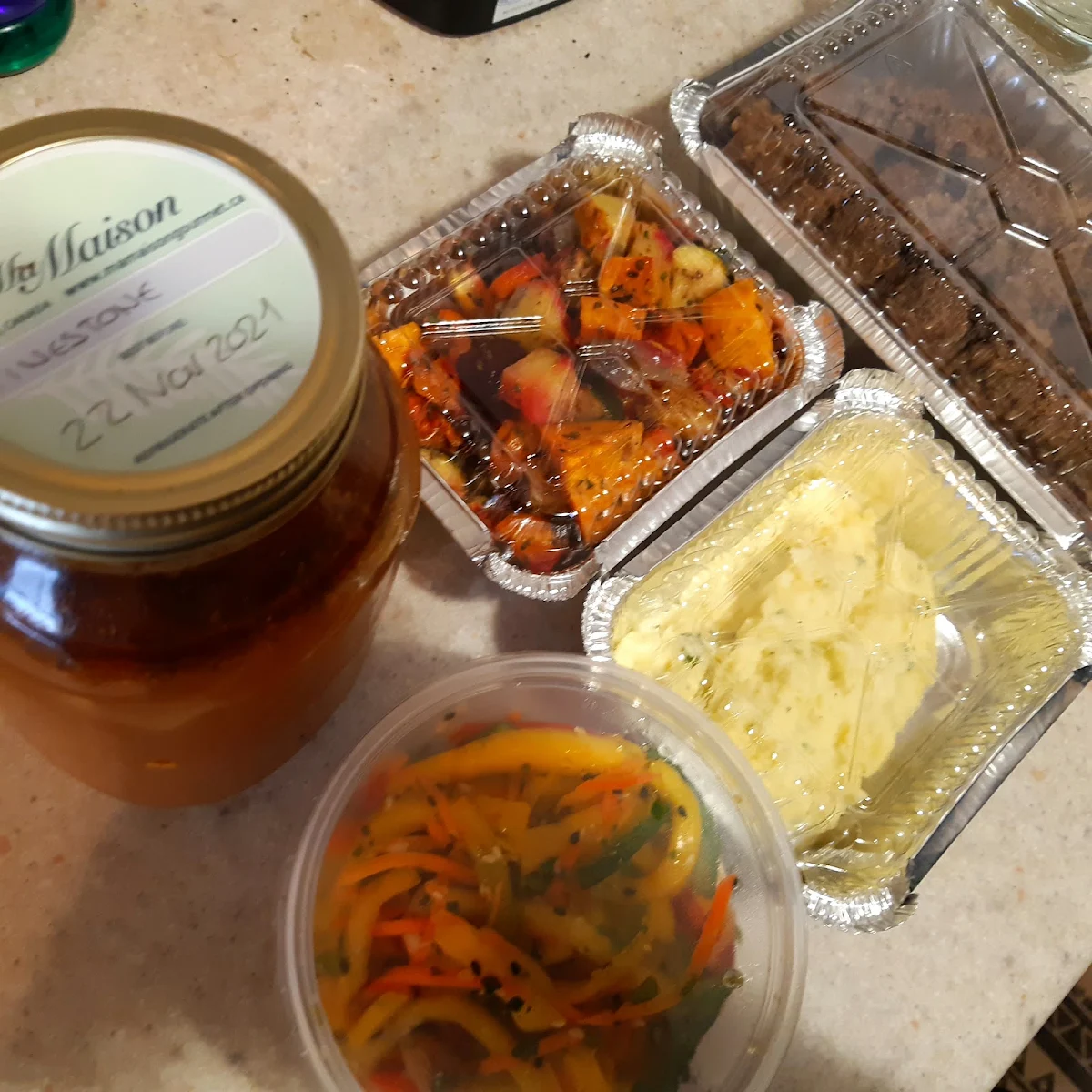 Beef Bourguignon with Roasted Veggie and Mashed Potato