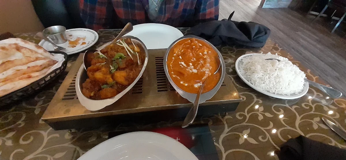 On the Left Isaloo Gobi and on the Right Is Shahi Paneer