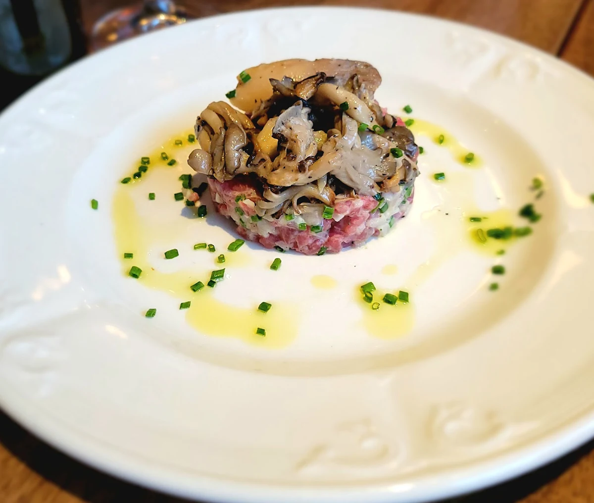Beef Tartare with Wild Mushrooms