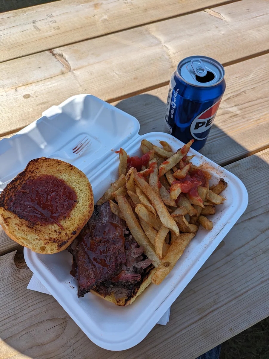 Brisket Sandwich with Fries