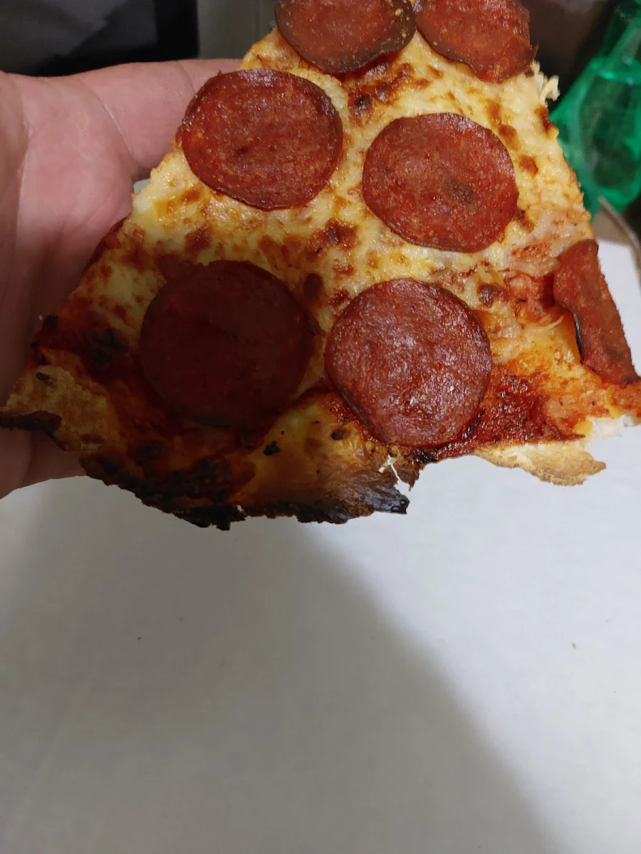 Burnt Thick Crust Pepperoni Pizza Pepperoni