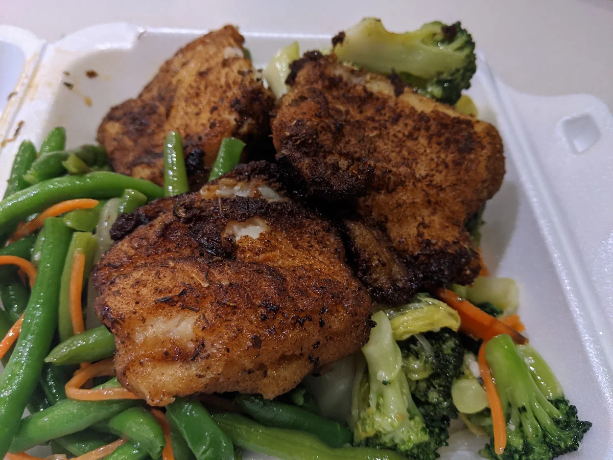 Mixed Vegetables and Blackened Fish