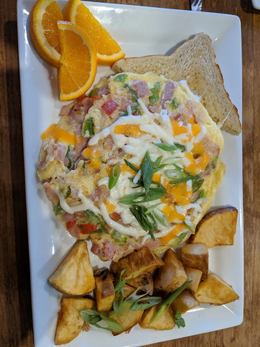 Open Faced Denver Omelette