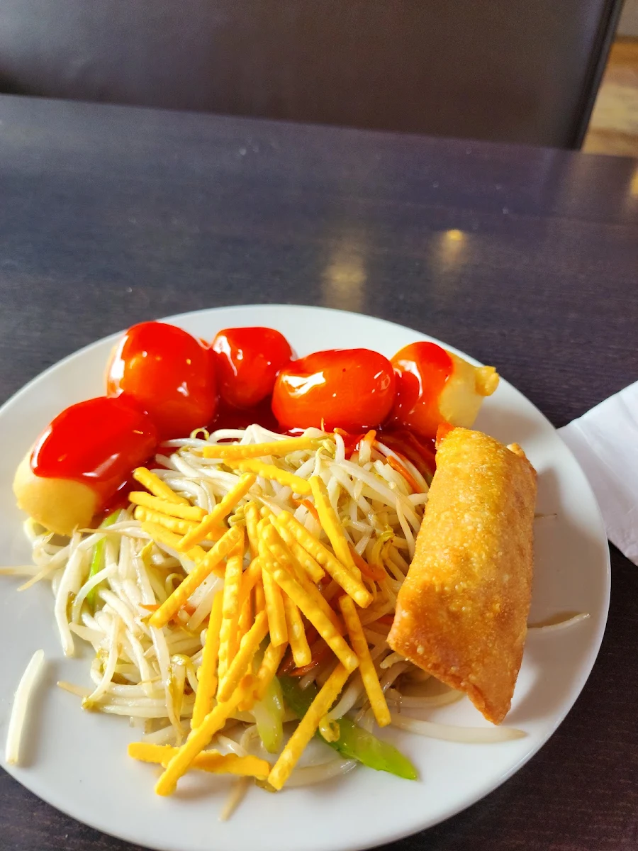 Chow Mein Chicken Balls Egg Roll