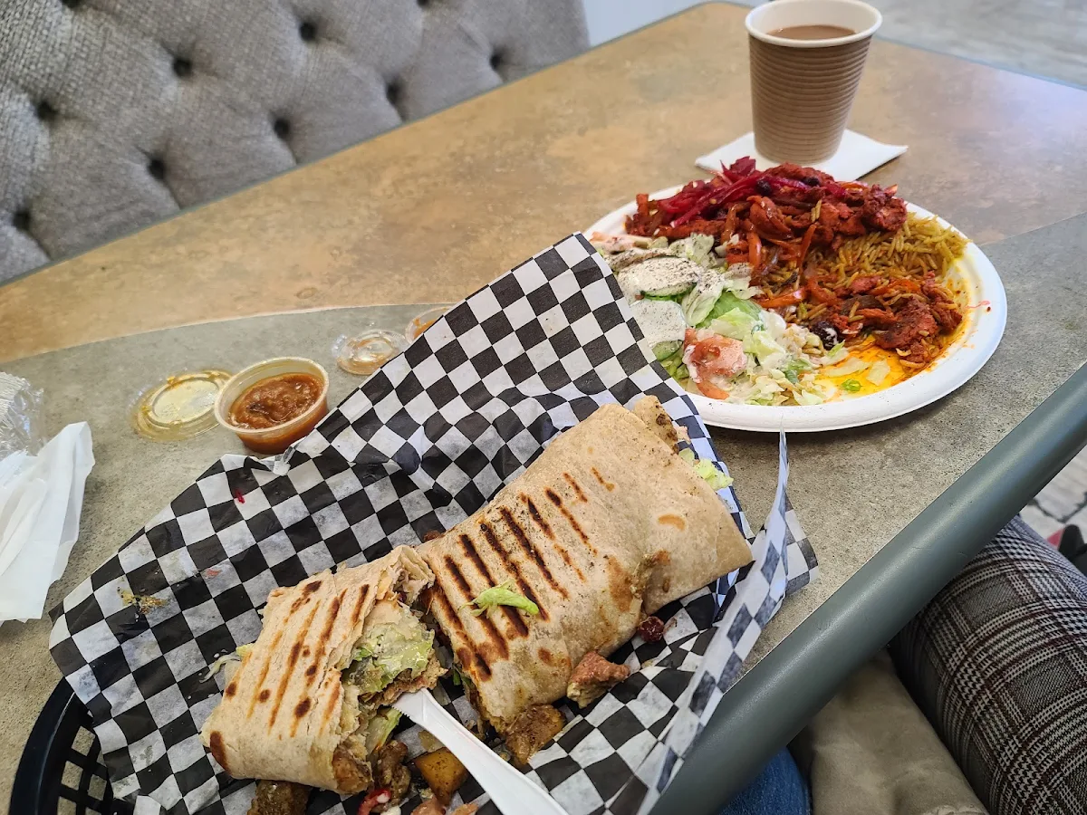 Beef Wrap Left & Chicken & Rice Right