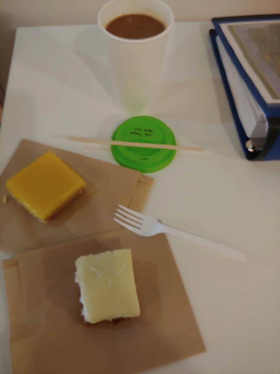 Carrot Cake and Lemon Square