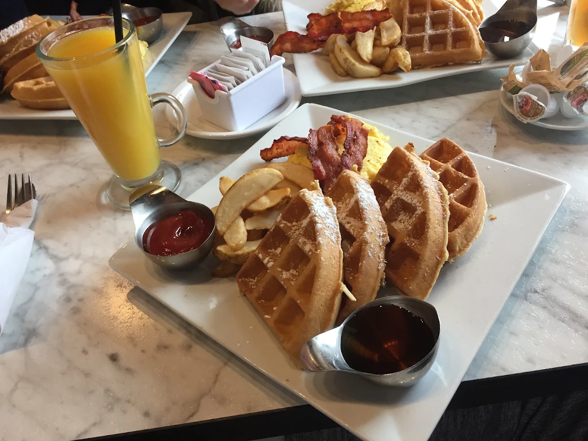 Belgian Waffles with Maple Syrup