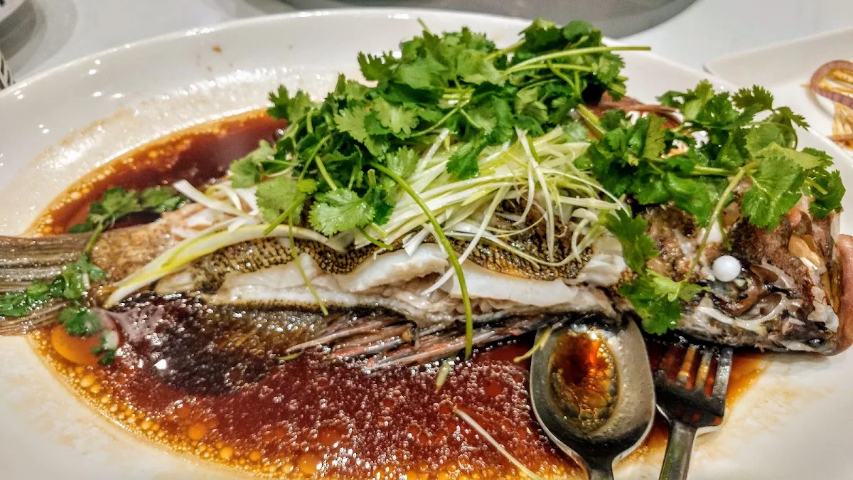Steamed Rock Cod Fish with Light Soy Sauce