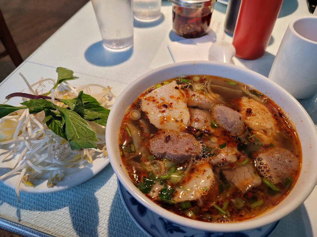Spicy Beef & Ham Egg Noodles Soup