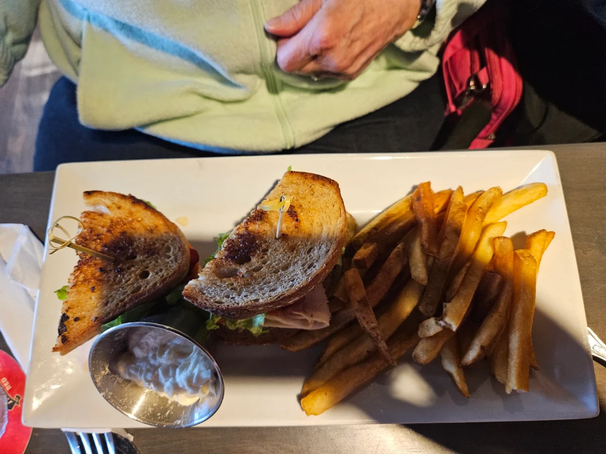 Club Sandwich and French Fries