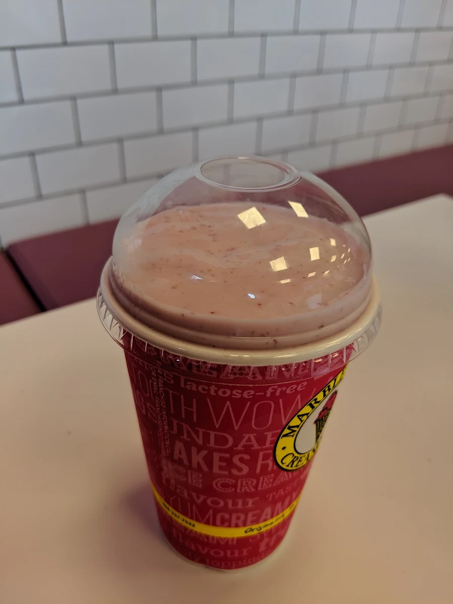 Coconut Milk Strawberry Milkshake