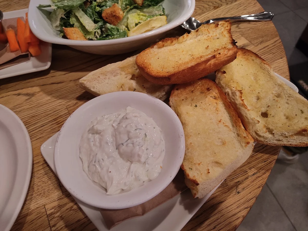 Side of Garlic Bread with Tzatziki Sauce