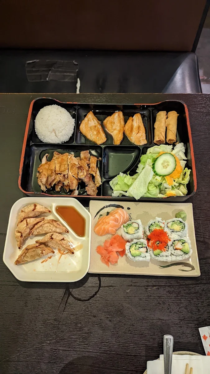 Chicken Teriyaki Bento Veggie Gyoza