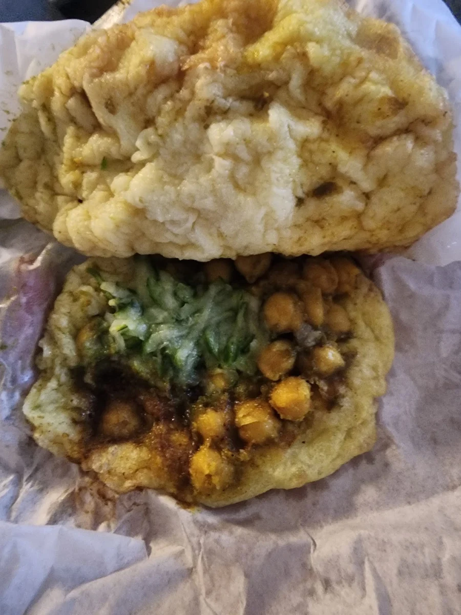 Doubles with Cucumber Salad
