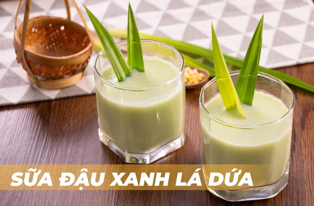 Mung Bean Pandan Leaf Milk Sửa Đậu Xanh Lá Dứa