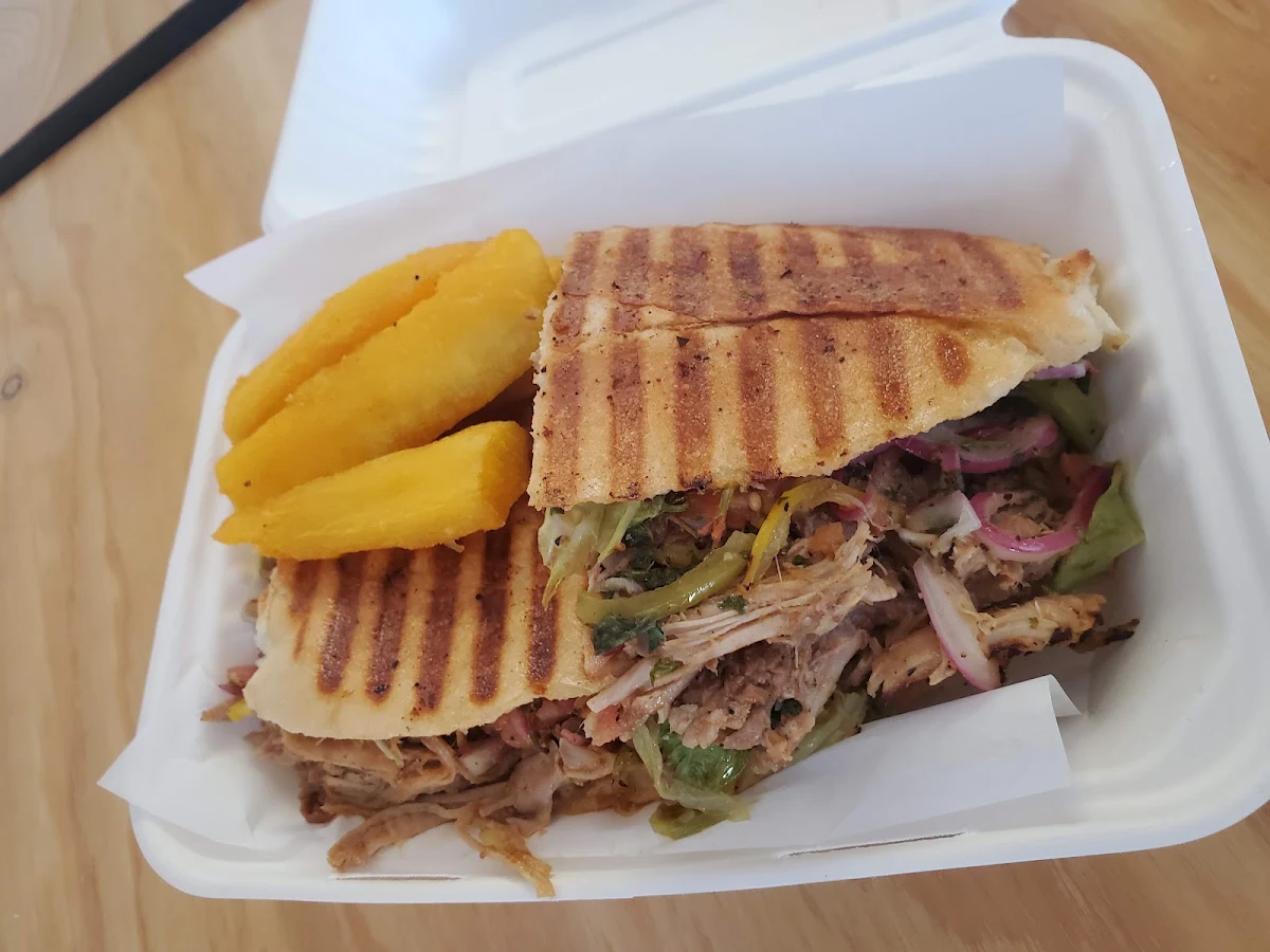 Hornado Sandwich with Fried Yuca