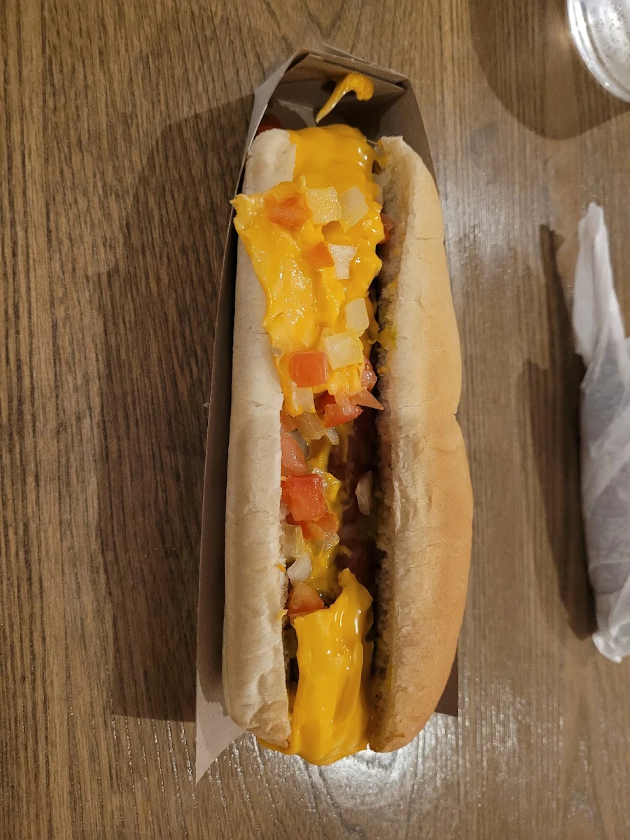 Foot Long Bacon and Cheese Dog