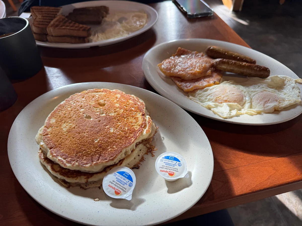 Pancake Breakfast Bacon and Home Fries