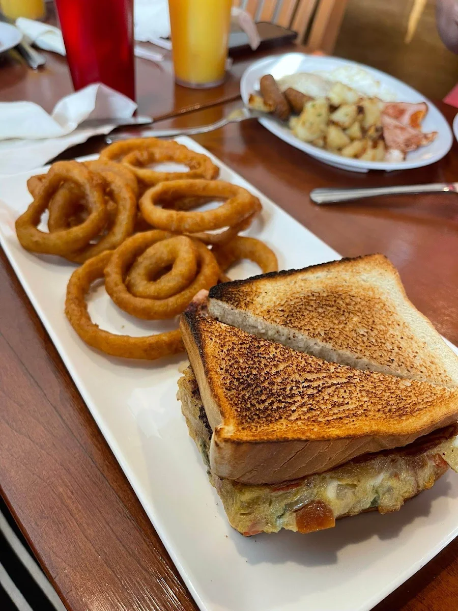 Western Sandwich and Onion Rings
