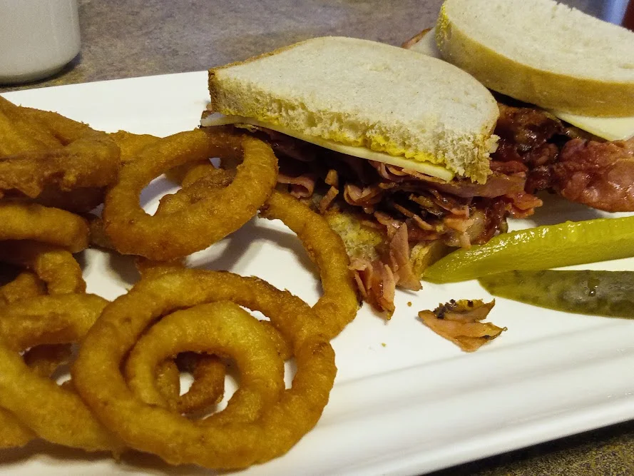 Montreal Smoked Meat with Onion Rings