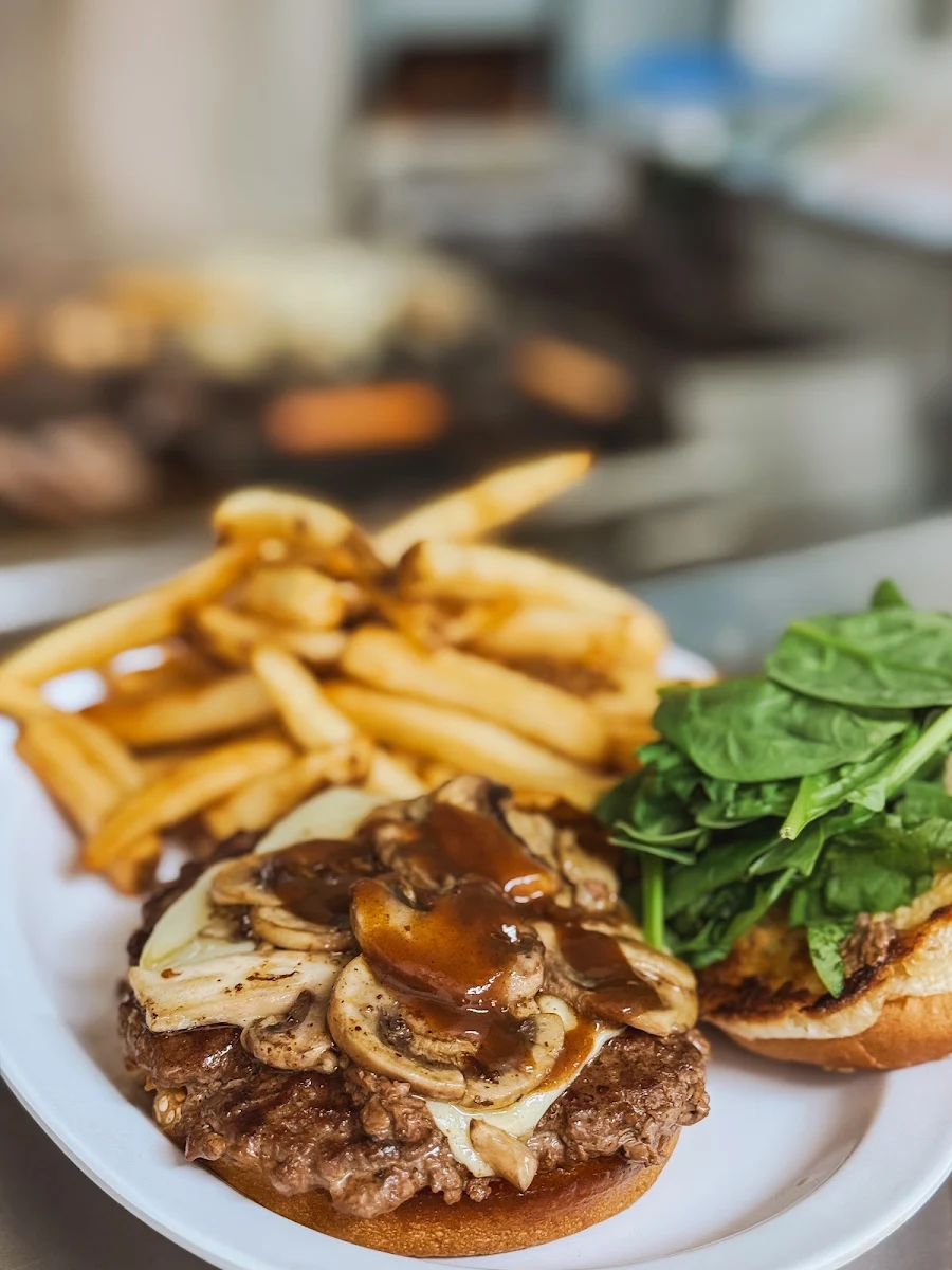 Mushroom Swiss Burger