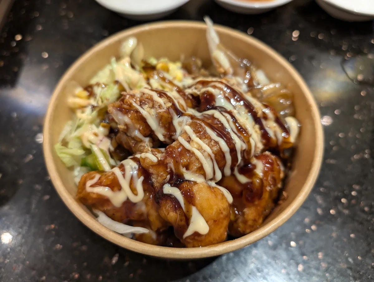 Yuzu Honey Garlic Fried Chicken Cupbop