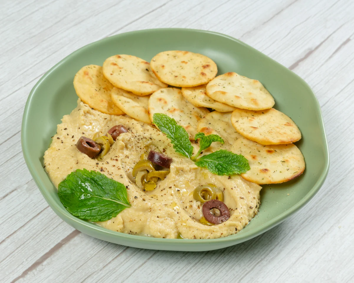 Hummus, Caviar Bistro