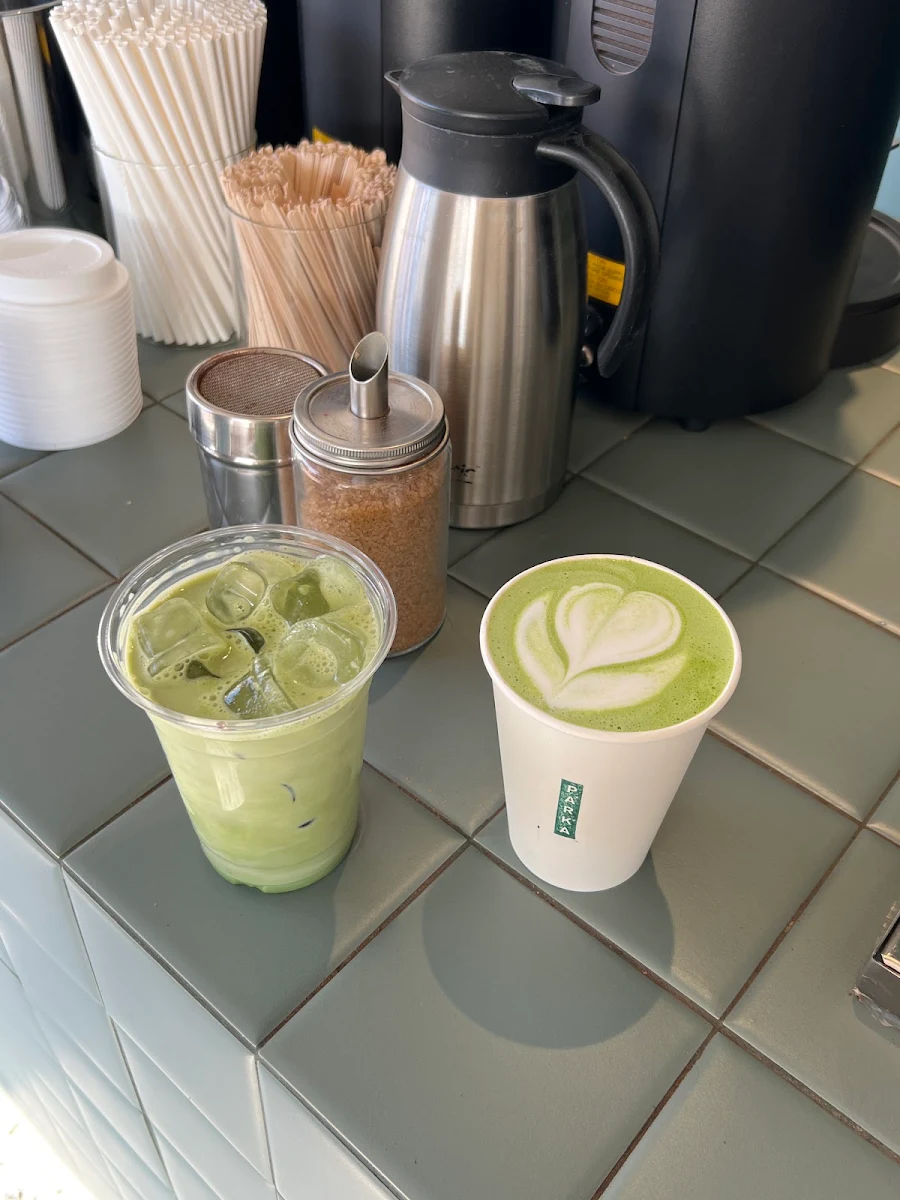 Iced Matcha Latte and Hot Matcha Latte
