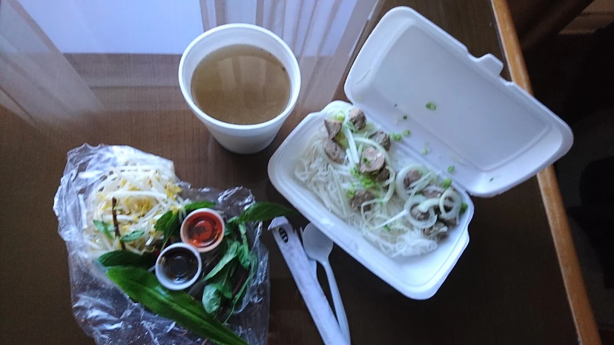 Small Meatball Pho Served to Go