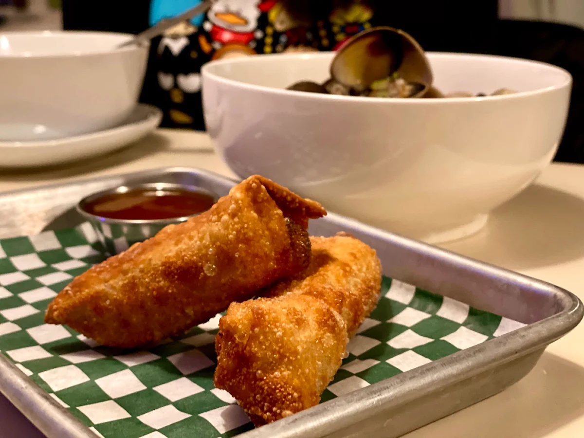 Tuna Spring Roll with Melted Cheese Inside