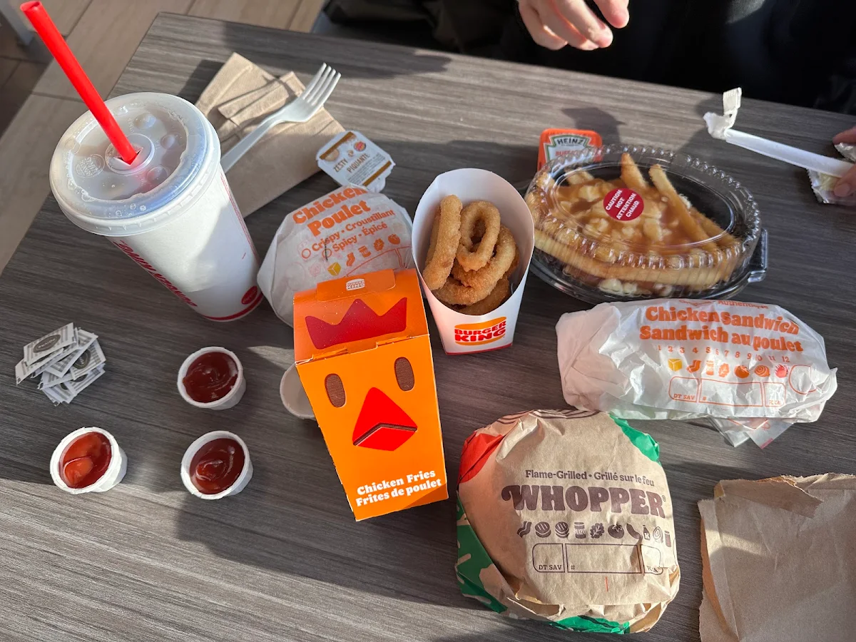 Chicken Sandwich Chicken Fries Onions Rings Whopper Poutine Spicy Chicken Sandwich