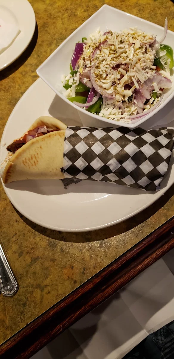 Lamb Wrap with Greek Salad