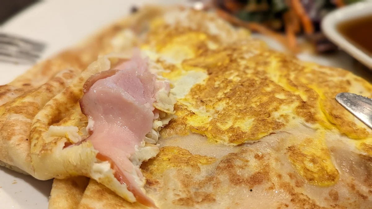 Crepes Ham Egg and Cheese
