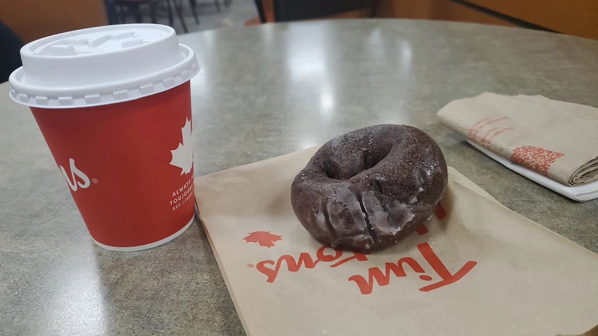 Steeped Tea with Chocolate Glazed Donut