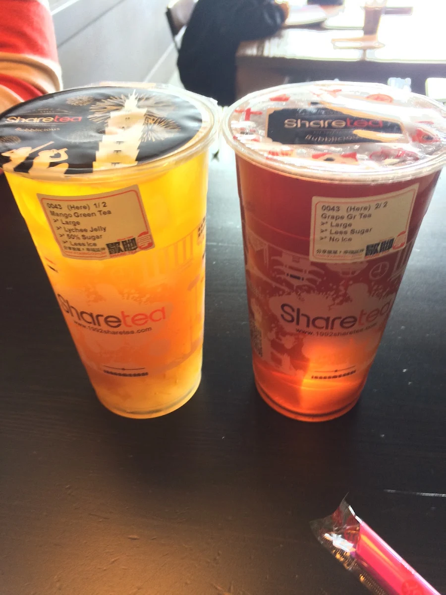 Mango Green Tea with Lychee Jelly