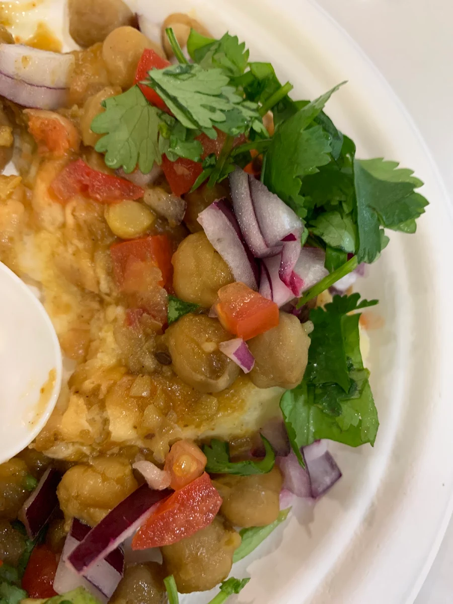 Samosa Chana Chaat Tea or Coffeee