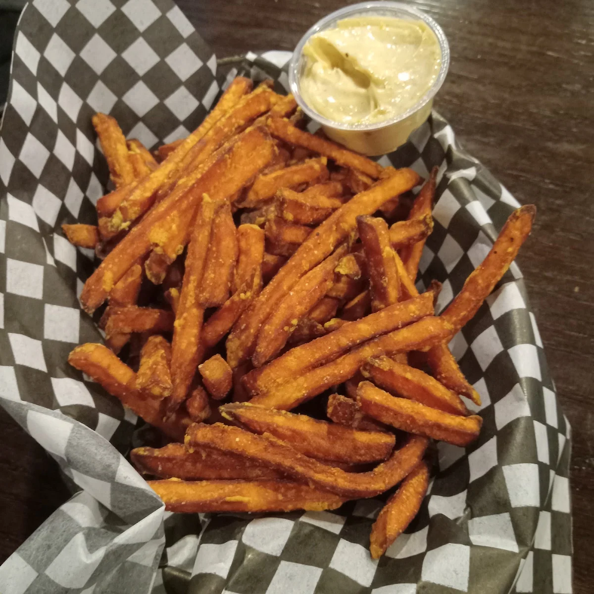 Basket of Sweet Potato Fries and Chipotle Mayo