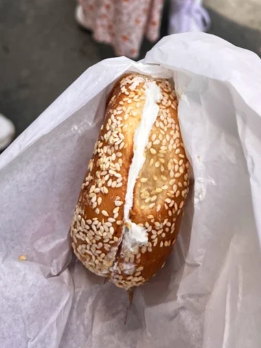 Sesame Bagel with Plain Cream Cheese