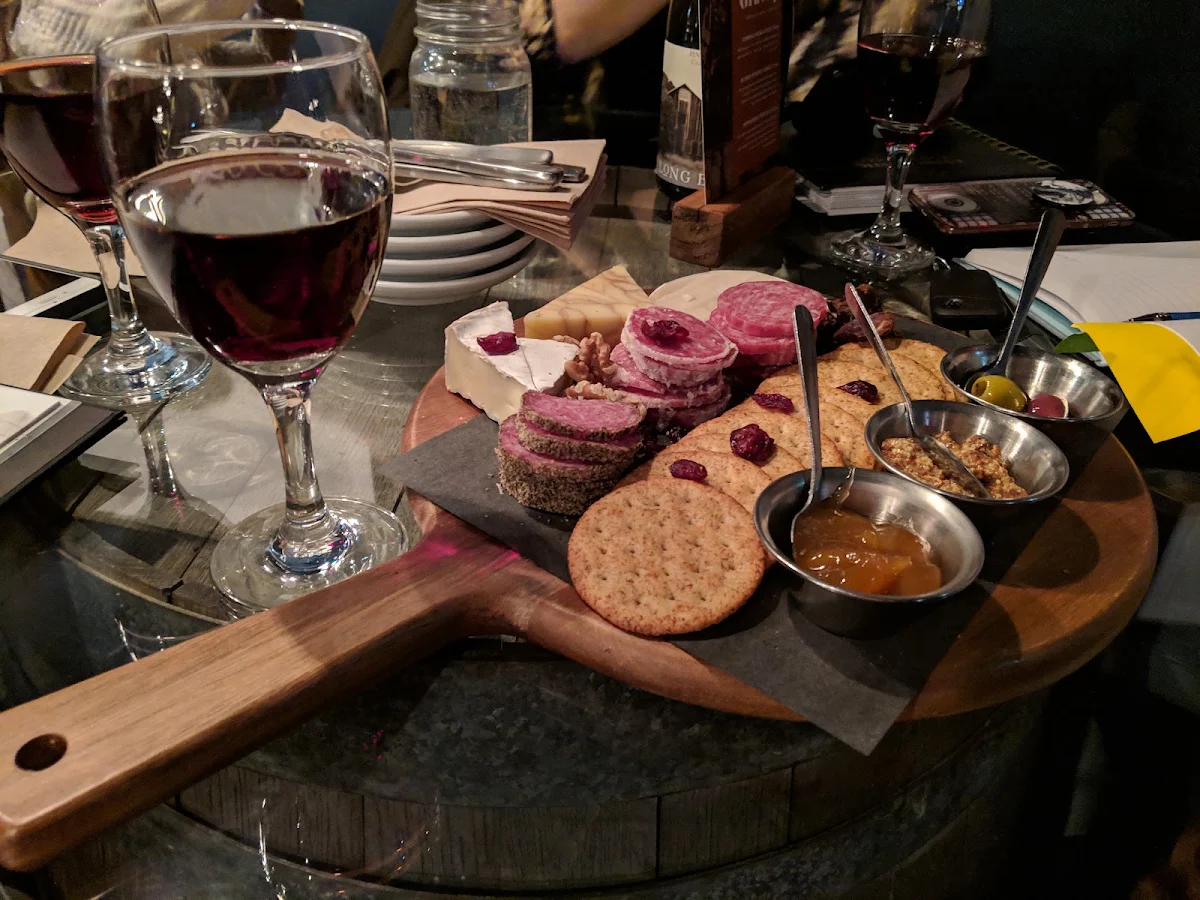 Cheese and Charcuterie Platter with Long Barn Pinot Noir