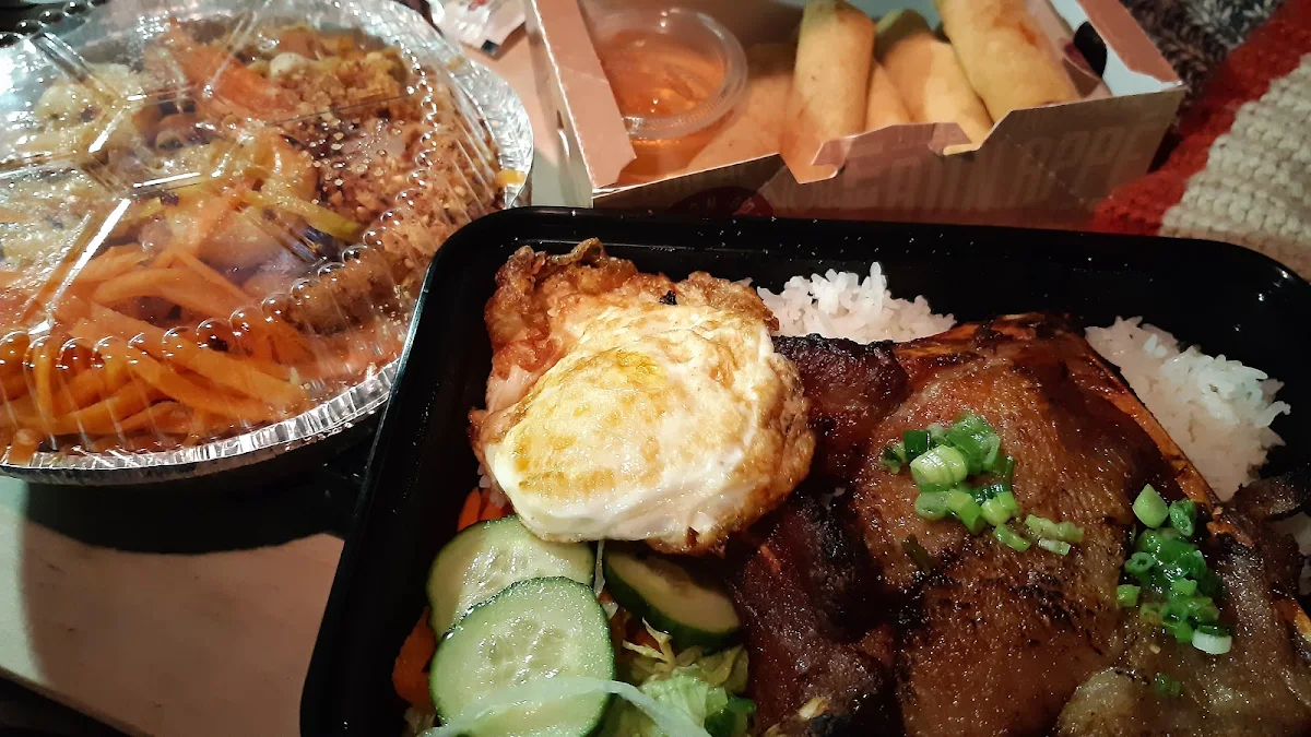2 Pork Chops on Rice