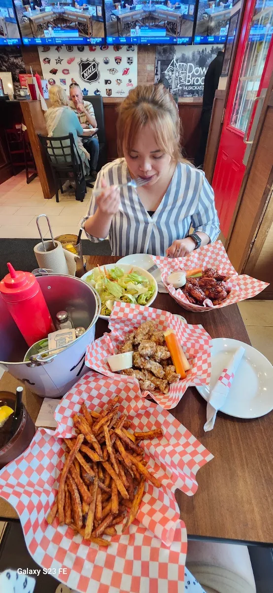 Garlic Parmesan Wings and Fries