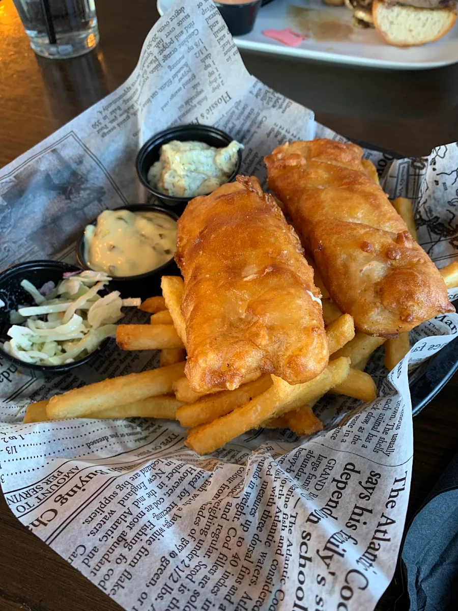 Fish and Chips and 1 Beer 6 00 When