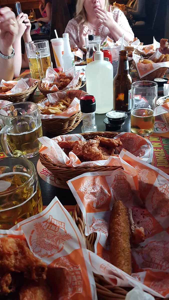 Deep Fried Pickle on Lower Right and Wings