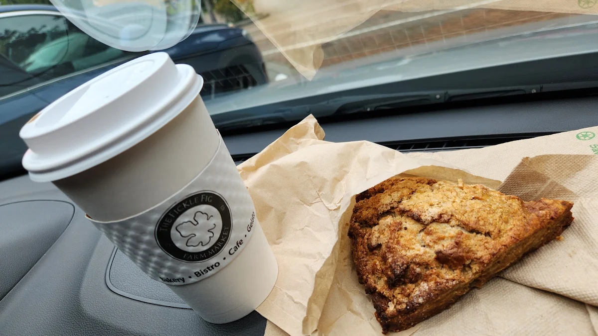 Caffè Latte and Pumpkin Scone