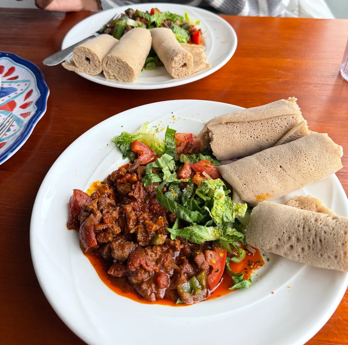 Injera Awaze Red TIBS Sautéed Beef with Veggies