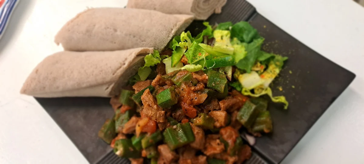 Okra with Beef Tips