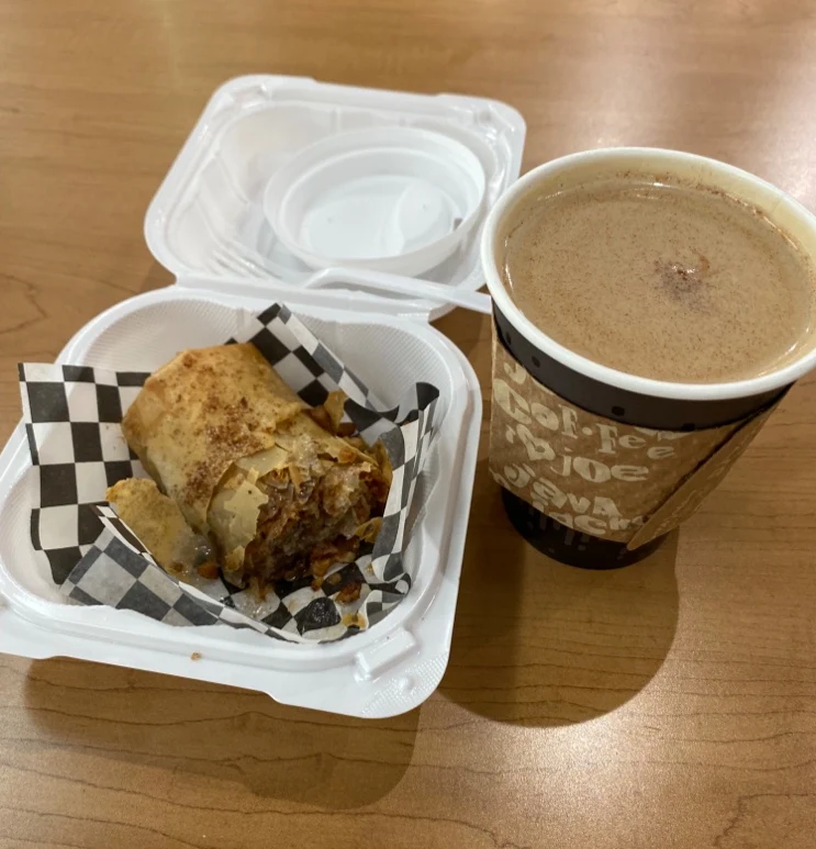 Baklava and Americano Coffee