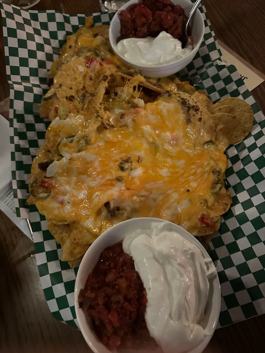 Nachos with Extra Salsa and Sour Cream