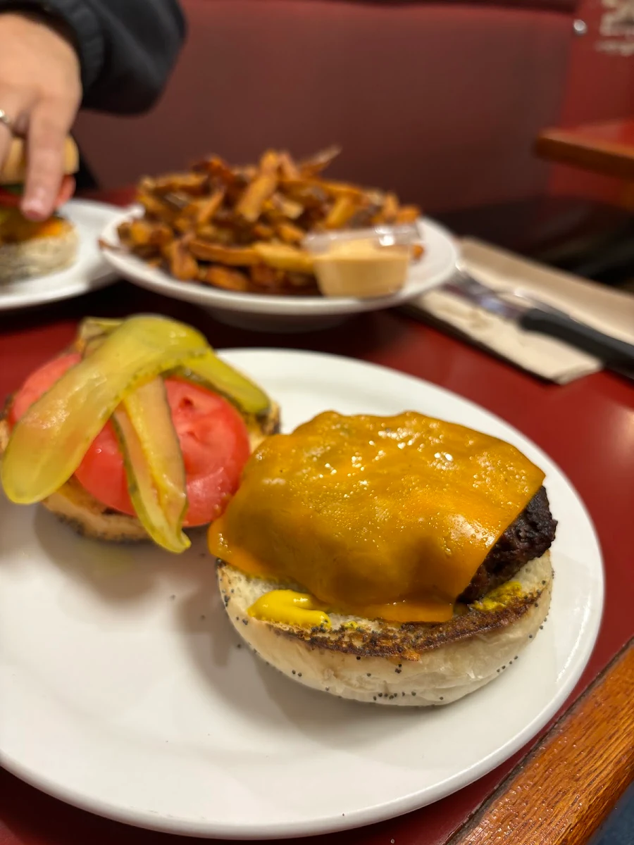 Cheese Burger and Fries